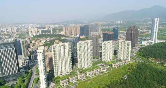 城市高楼鸟瞰全景