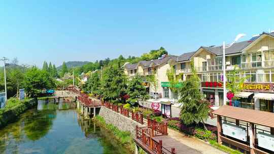 乡村河畔建筑景观