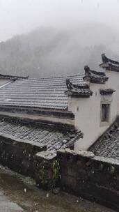 徽州地区山村雪景