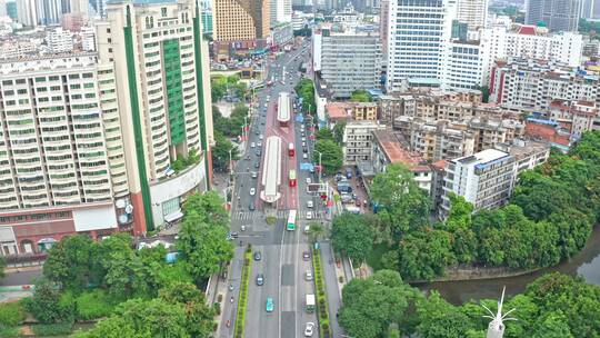广西南宁城市BRT路线航拍