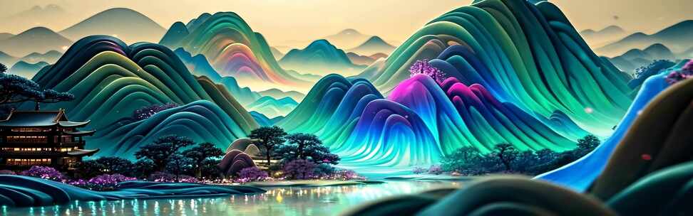 宽屏中国风国潮水墨山水合集