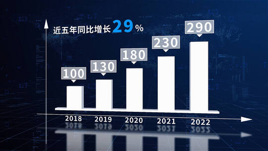 蓝色科技立体科技柱状图AE视频素材教程下载