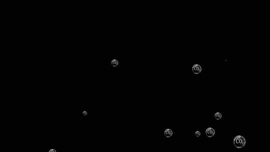 泡泡化学二氧化碳分子上升视频