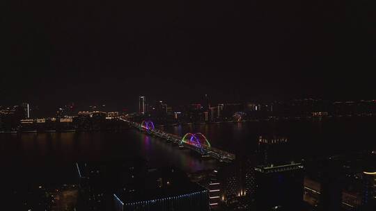 杭州复兴大桥夜景航拍