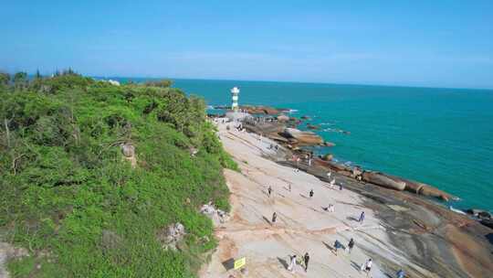 福建东山岛南屿双面海晴天航拍