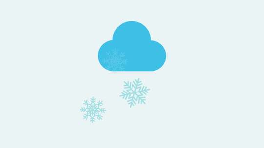 下雪的天气动画带有雪花的
