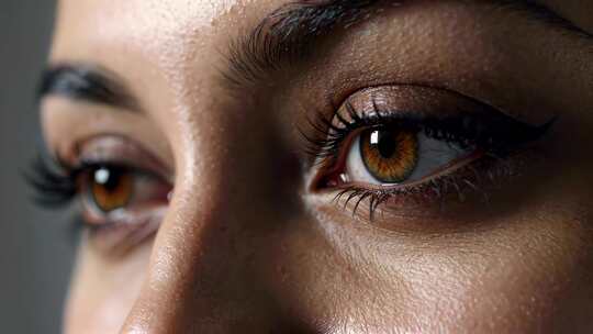女性眼睛微距特写素材