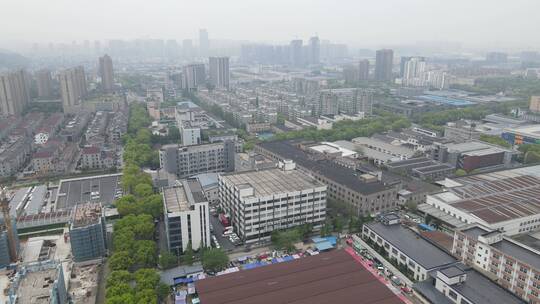 杭州 余杭区 航拍 城市建筑 街道