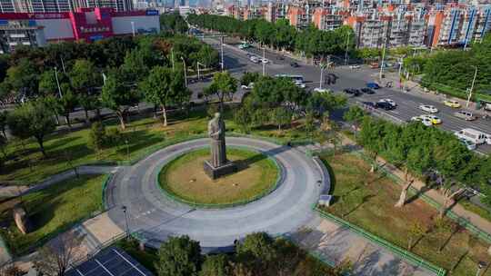 航拍福州林则徐广场