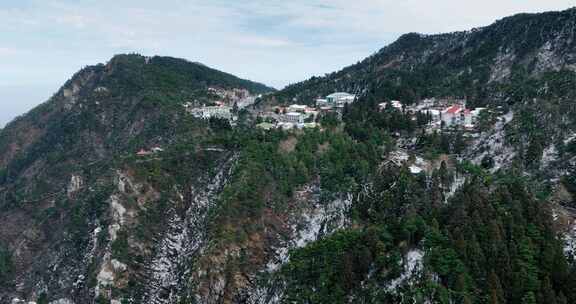 江西庐山冬天雪景航拍