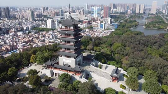 广东省佛山市城市风光航拍