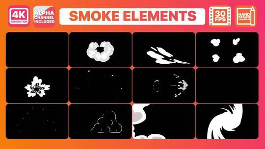有趣动感卡通烟雾包动画展示片场AE模板
