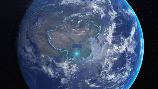 贵州省-地球俯冲到区位地图