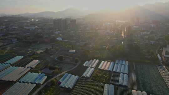 航拍福建福州新农村