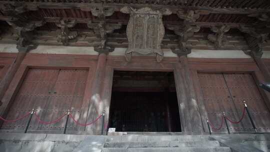 山西唐代古建佛光寺大殿匾额特写-3