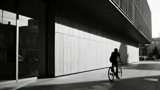城市骑行低碳出行生活方式视频