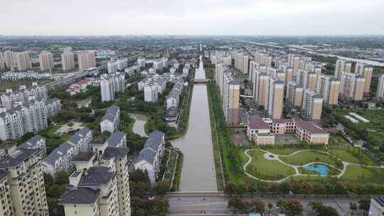 上海浦江瑞和城街区小区闵浦小区航拍视频素材模板下载