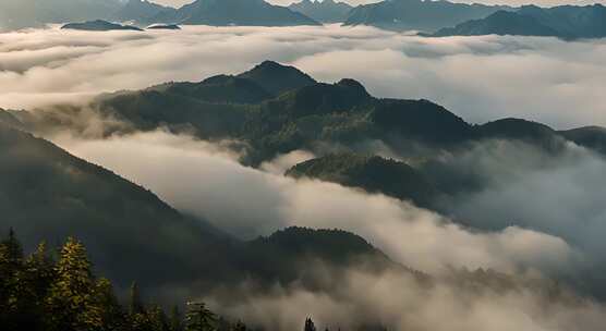 唯美风光日出日落云海风景唯美开场航拍中国