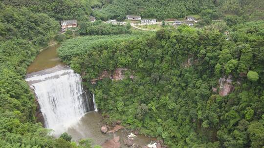 赤水大瀑布 贵州丹霞瀑布 瀑布视频素材模板下载