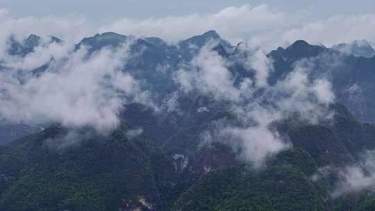 高山云雾航拍仙境云雾