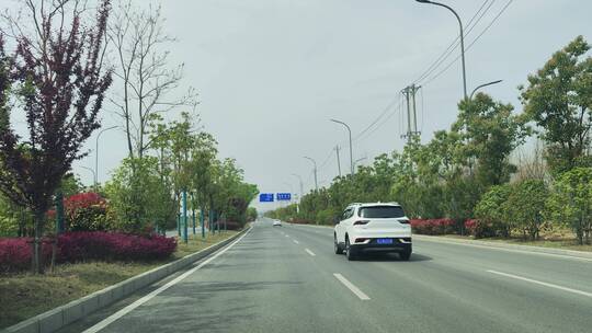 公路交通路边风景实拍