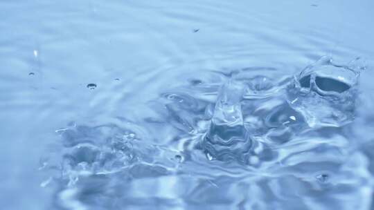 纯净水水滴落下水波背景