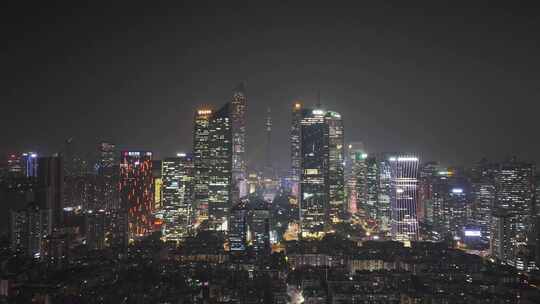 广州2023灯光秀夜景航拍视频素材模板下载