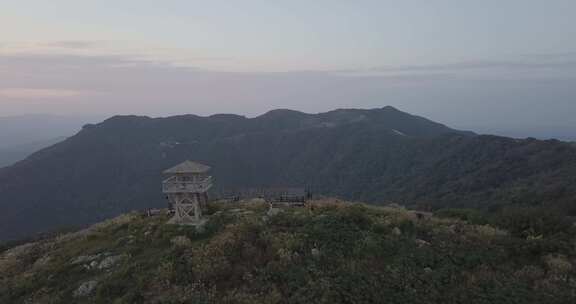 湖北京山山区夕阳航拍709