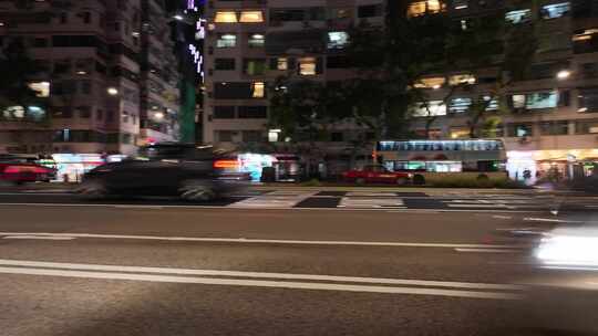 香港铜锣湾夜景街景