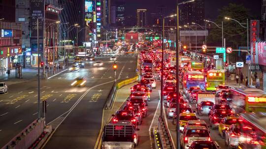 夜景城市交通