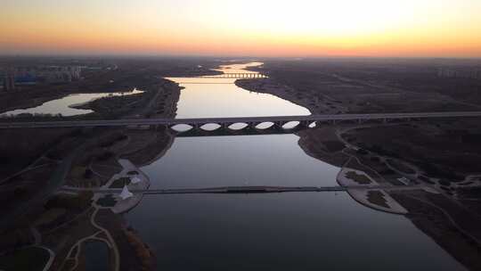 石家庄地标 复兴大街 滹沱河 湿地 城市