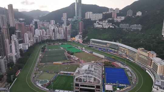 香港铜锣湾区航拍