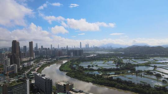 深圳河 水系 香港 交界处 水塘