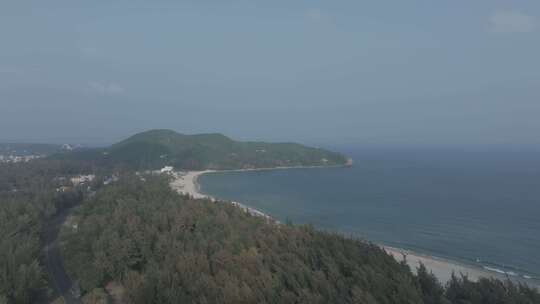 海南海岸沙滩航拍