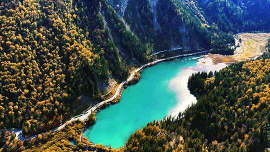 【合集】四川阿坝九寨沟秋色秋景航拍实拍