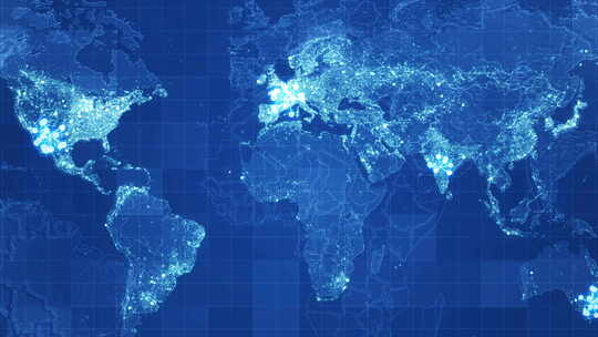 蓝色全球地图网络回滚4K