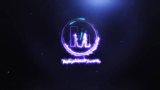 炫酷电音游戏暗黑闪烁logo演绎AE模板