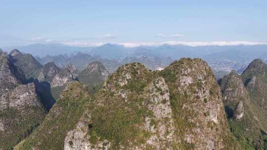 广西桂林阳朔兴坪山水风光漓江航拍