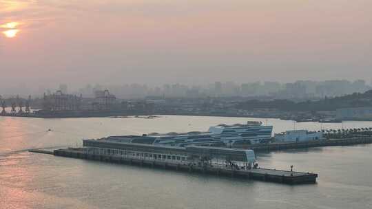 北海北部湾国际邮轮母港航拍