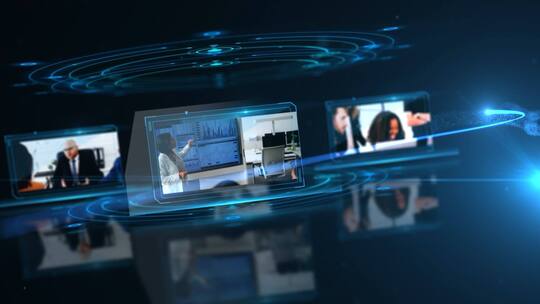 蓝色科技旋转图片包装展示AE视频素材教程下载