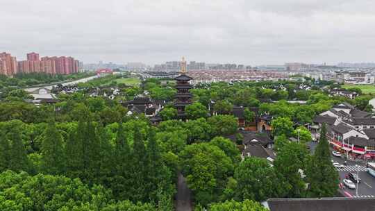 苏州寒山寺航拍