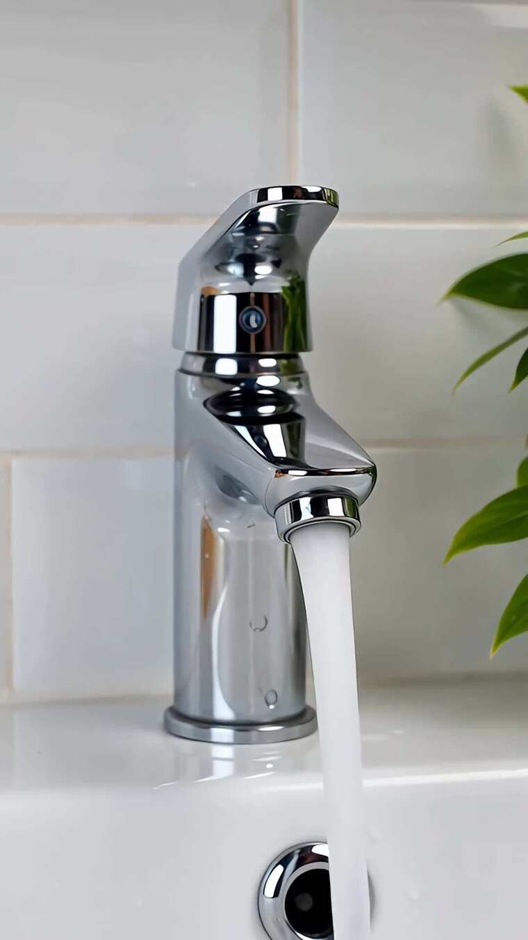 水龙头出水特写