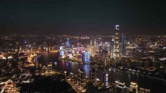 上海大全景夜景航拍