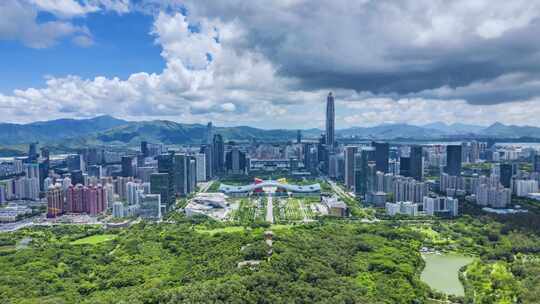 深圳市福田区市中心航拍延时合集