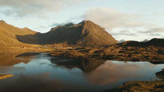 Lofoten，岛，挪威，无人机