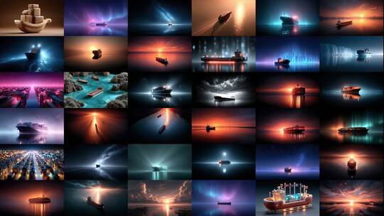 集装箱货轮航运的光影诗篇(前149S快速预览)高清在线视频素材下载