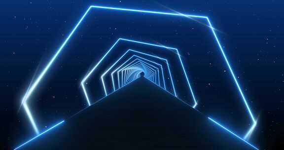 元宇宙隧道穿梭03几何 光线 抽象 穿梭