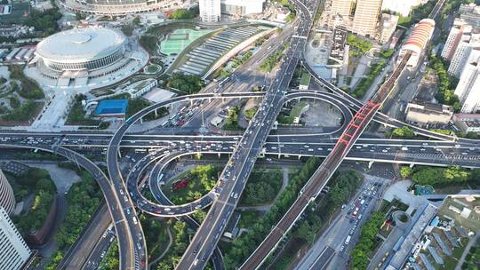 漕溪北路高架航拍空镜