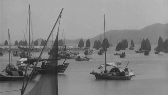 中国上世纪解放前海上帆船渔民
