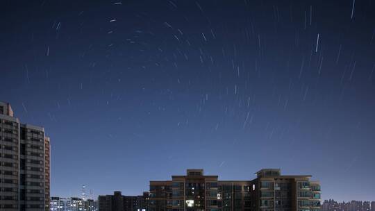 上海城市天空星轨